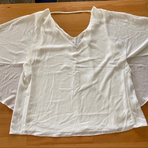 NWT New York & Co. Flowy Blouse W/ Cape - Picture 2 of 8